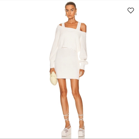 NWT SER.O.YA Janelle Dress in White Size Small Sweater Dress Retrofete F… - Picture 3 of 9